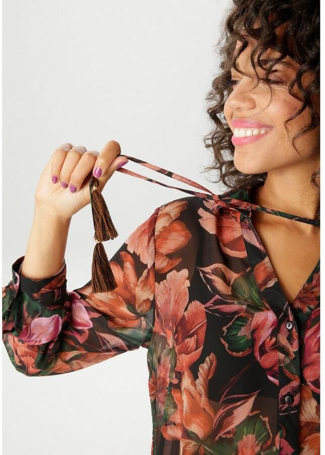 Aniston CASUAL Overhemdblouse bedrukt met kunstzinnige grootvlak bloe nieuwe collectie - Foto 3