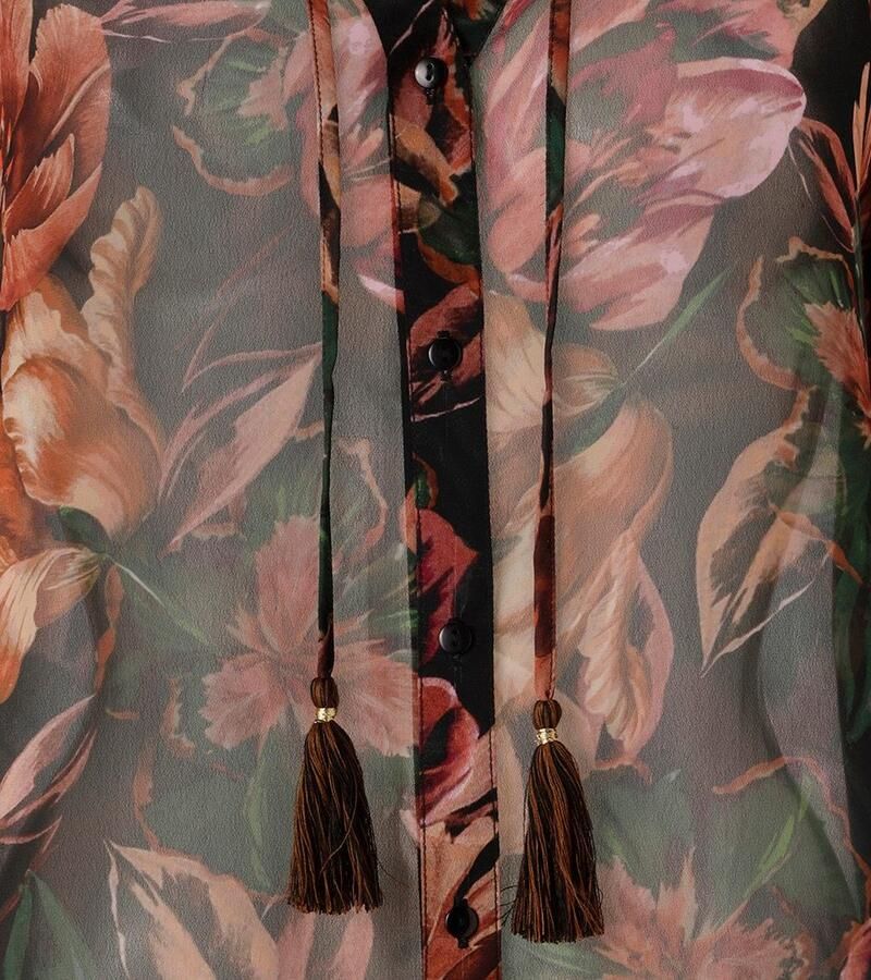 Aniston CASUAL Overhemdblouse bedrukt met kunstzinnige grootvlak bloe nieuwe collectie