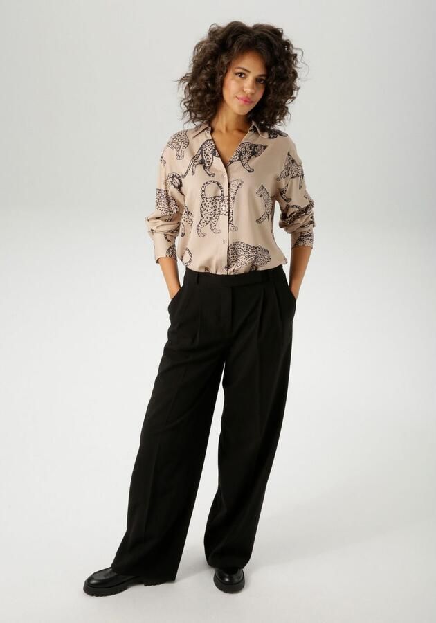 Aniston CASUAL Overhemdblouse bedrukt met luipaarden elk stuk is uniek nieuwe collectie - Foto 5