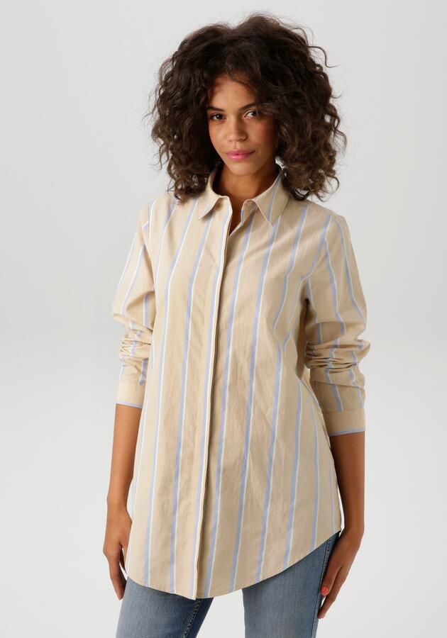 Aniston CASUAL Overhemdblouse in pastel gestreept dessin - Foto 7