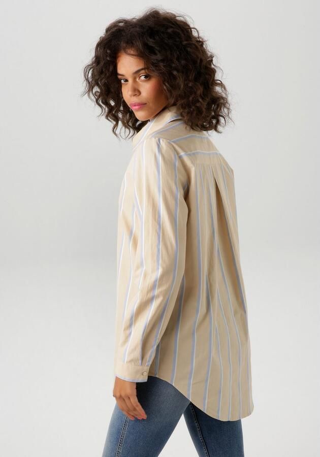 Aniston CASUAL Overhemdblouse in pastel gestreept dessin - Foto 3