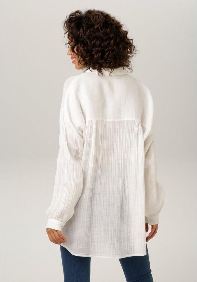 Aniston CASUAL Overhemdblouse in trendy musselin-kwaliteit - Foto 2