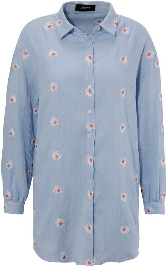Aniston CASUAL Overhemdblouse met betoverende bloemen geborduurd - Foto 7