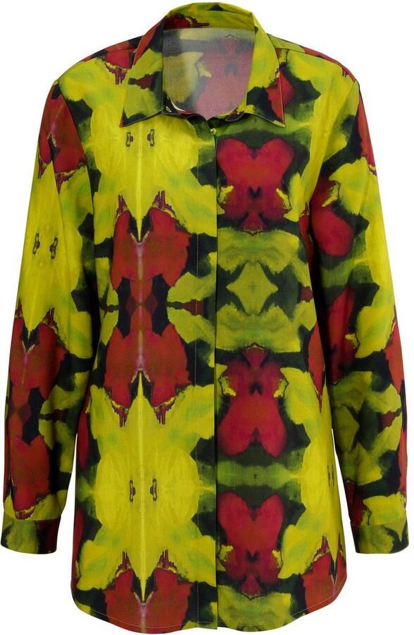Aniston CASUAL Overhemdblouse met bloem batik-print elk stuk is uniek - Foto 8