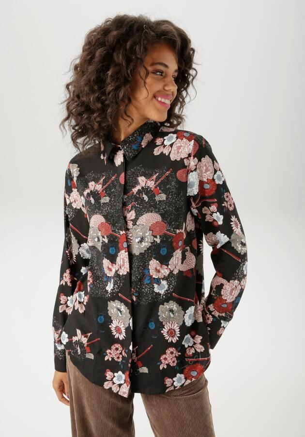 Aniston CASUAL Overhemdblouse met extravagant grafische bloe print nieuwe collectie - Foto 6