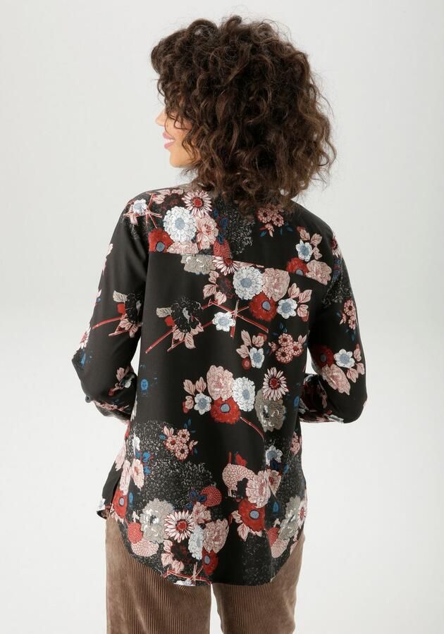 Aniston CASUAL Overhemdblouse met extravagant grafische bloe print nieuwe collectie - Foto 4