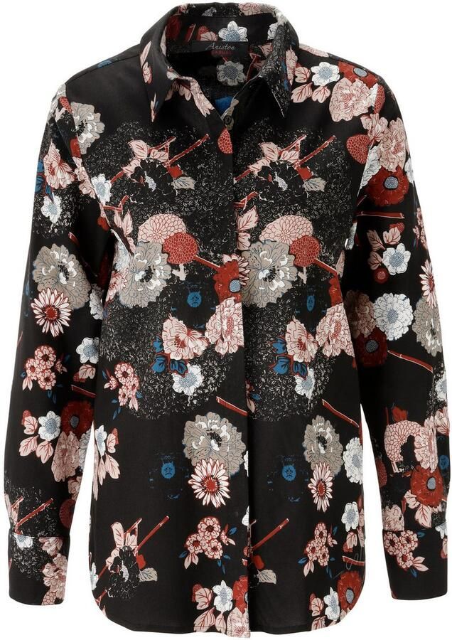Aniston CASUAL Overhemdblouse met extravagant grafische bloe print nieuwe collectie - Foto 3