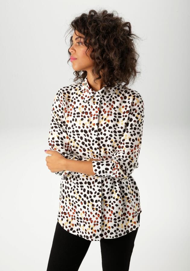 Aniston CASUAL Overhemdblouse met extravagante kleurharmonieus alloverprint nieuwe collectie - Foto 7