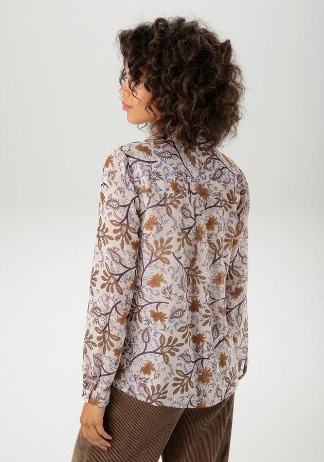 Aniston CASUAL Overhemdblouse met fantasierijke bloe print elk stuk is uniek nieuwe kollectie - Foto 5