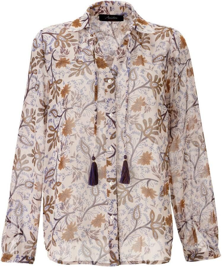 Aniston CASUAL Overhemdblouse met fantasierijke bloe print elk stuk is uniek nieuwe kollectie - Foto 2