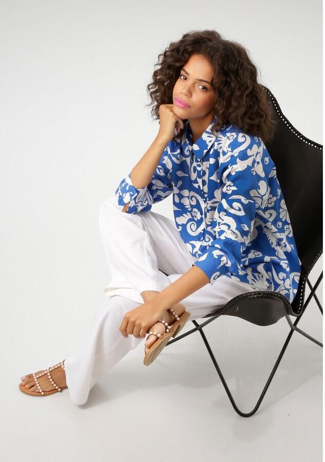 Aniston CASUAL Overhemdblouse met fantasierijke grootvlak print - Foto 3