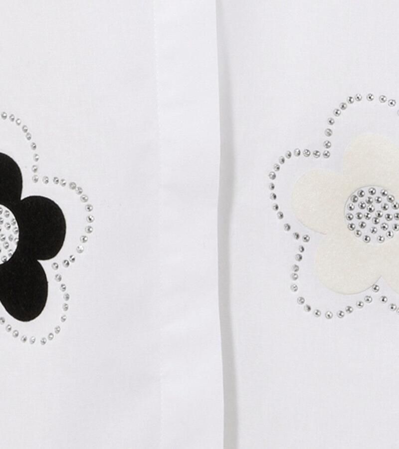 Aniston CASUAL Overhemdblouse met glinsterende steentjes versierde bloemapplicaties