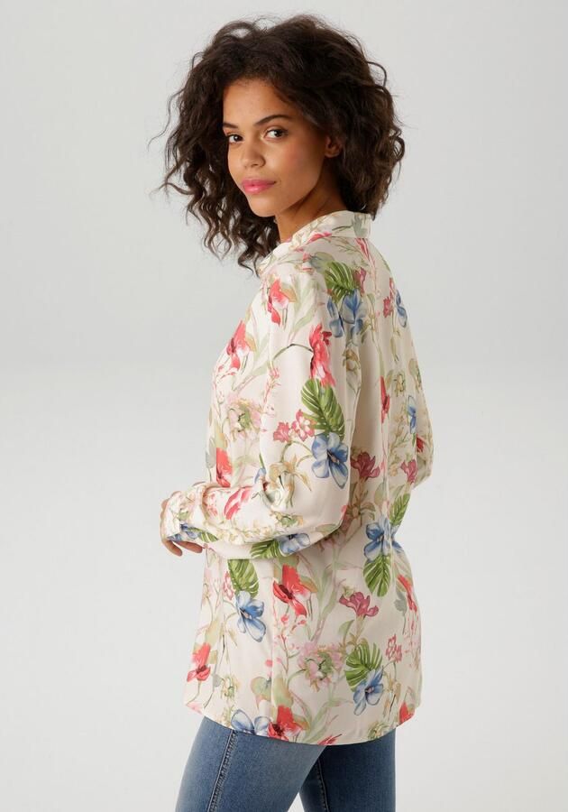 Aniston CASUAL Overhemdblouse met kleurharmonieuze kunstzinnige bloemenprint - Foto 5