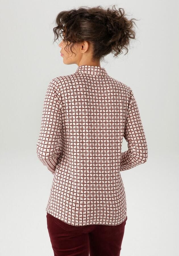 Aniston CASUAL Overhemdblouse met kleurharmonisch retro-patroon nieuwe collectie - Foto 4