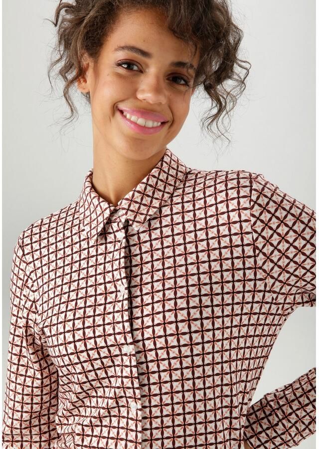 Aniston CASUAL Overhemdblouse met kleurharmonisch retro-patroon nieuwe collectie - Foto 3