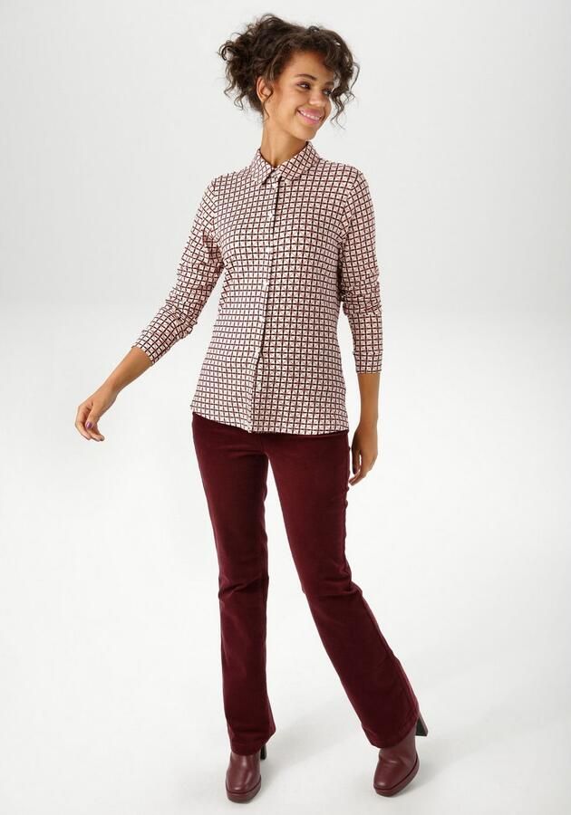 Aniston CASUAL Overhemdblouse met kleurharmonisch retro-patroon nieuwe collectie - Foto 5