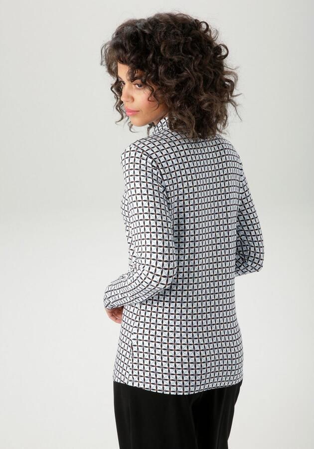 Aniston CASUAL Overhemdblouse met kleurharmonisch retro-patroon nieuwe collectie - Foto 5
