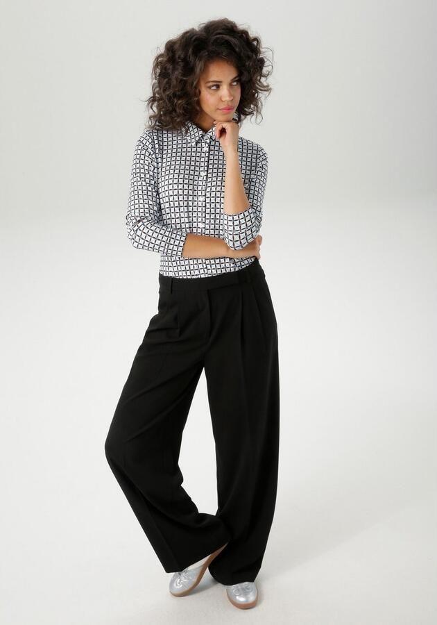 Aniston CASUAL Overhemdblouse met kleurharmonisch retro-patroon nieuwe collectie - Foto 6