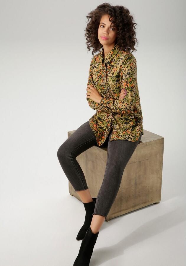 Aniston CASUAL Overhemdblouse met kleurrijke grafische alloverprint nieuwe collectie - Foto 4