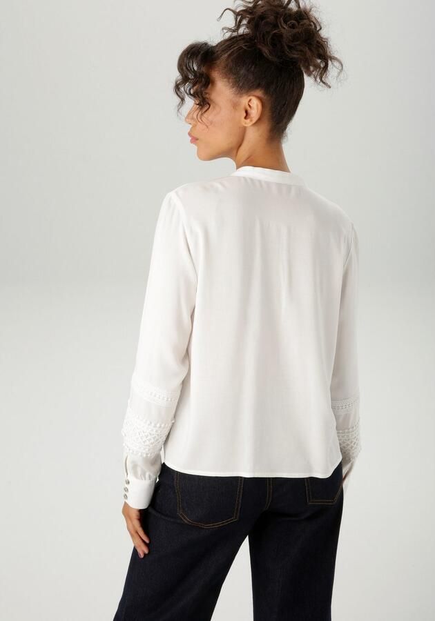 Aniston CASUAL Overhemdblouse rijkelijk versierd met verschillende soorten kant nieuwe collectie - Foto 5