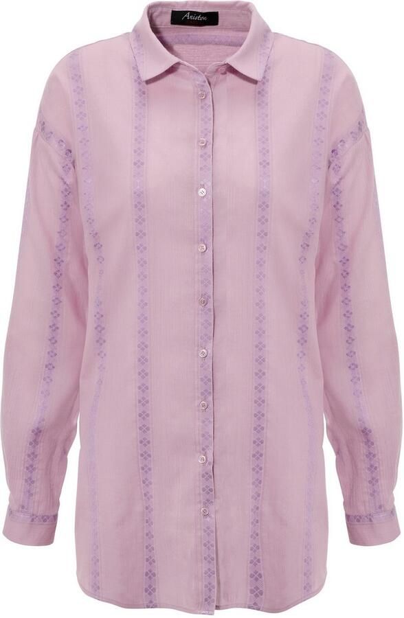 Aniston CASUAL Overhemdblouse van trendy mousseline-stof met ingeweven patroon - Foto 6