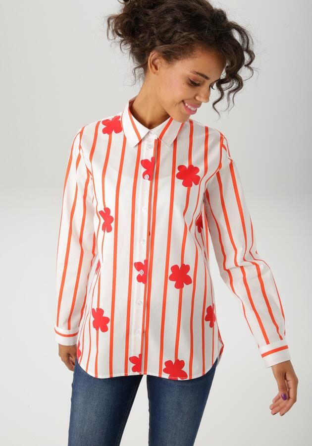 Aniston CASUAL Overhemdblouse versierd met strepen en bloe nieuwe collectie - Foto 7