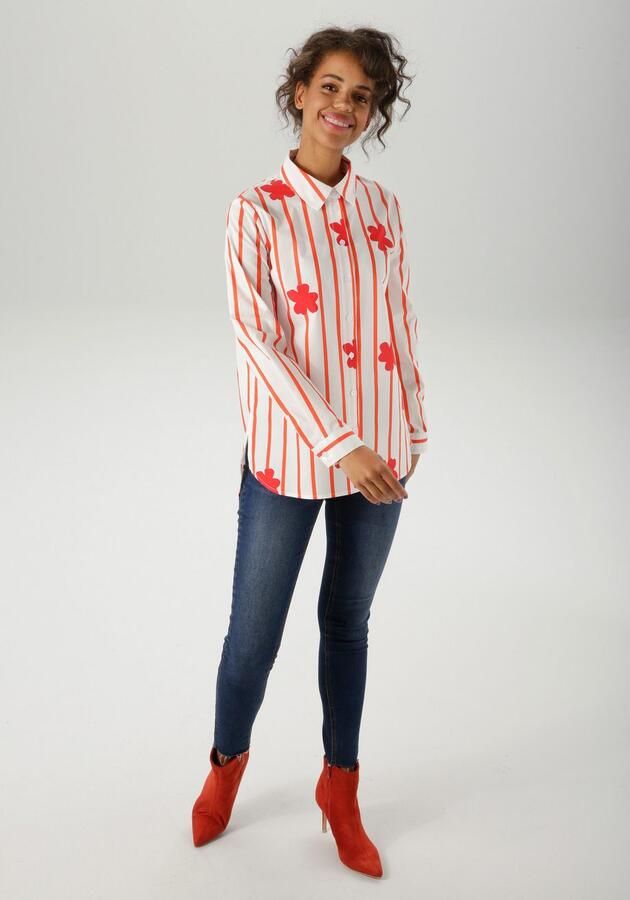Aniston CASUAL Overhemdblouse versierd met strepen en bloe nieuwe collectie - Foto 6