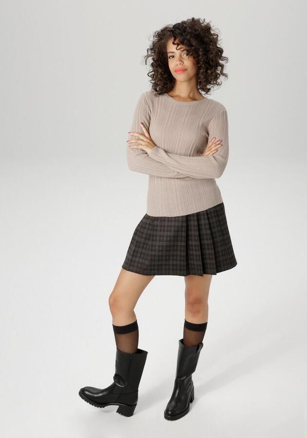 Aniston CASUAL Plooirok in kleurharmonisch ruitpatroon nieuwe collectie - Foto 6