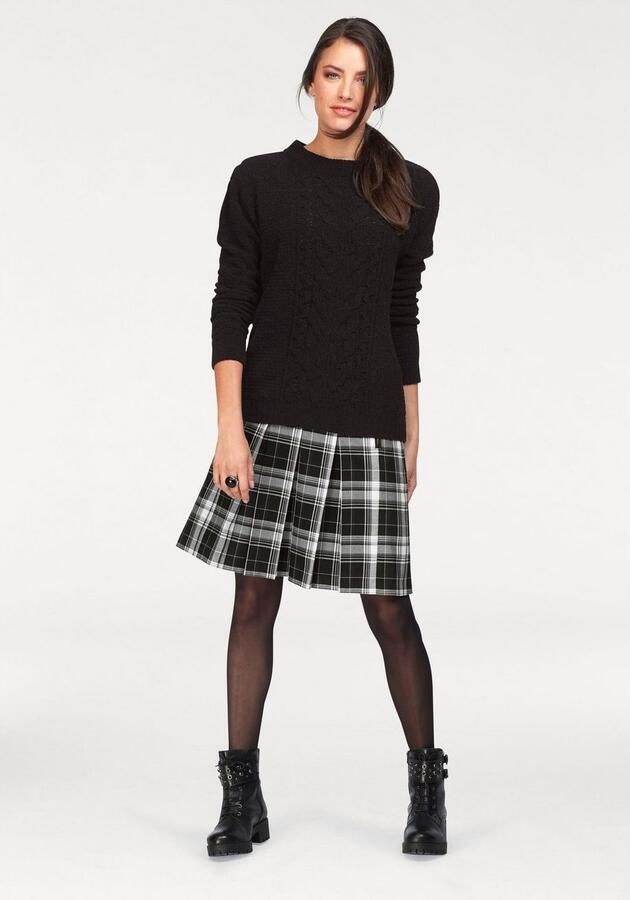 Aniston CASUAL Plooirok met een sierrits voor - Foto 6