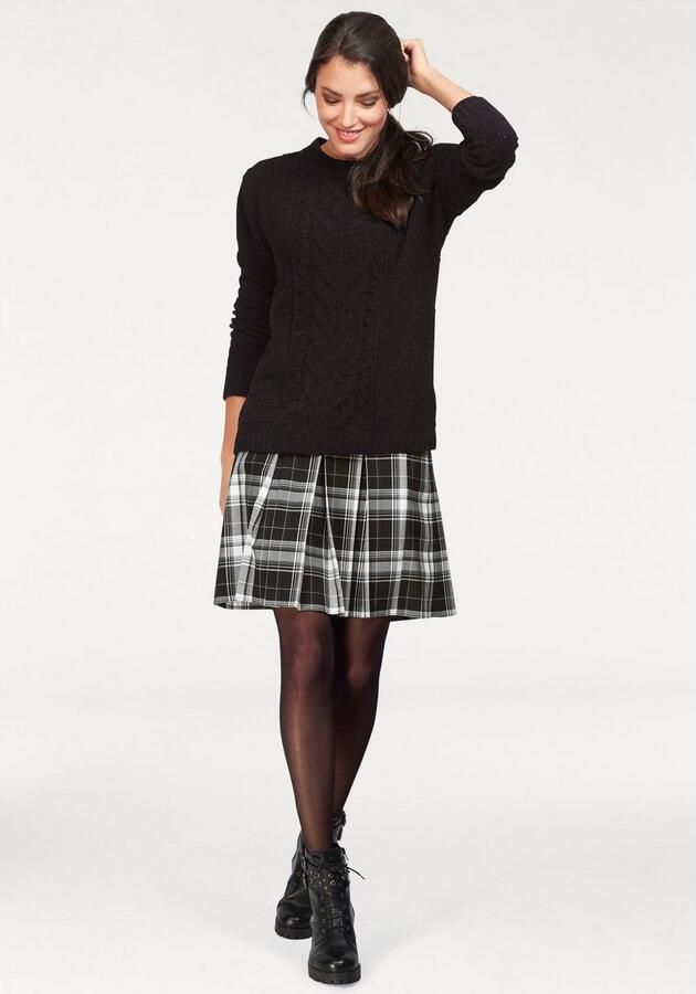 Aniston CASUAL Plooirok met een sierrits voor - Foto 7