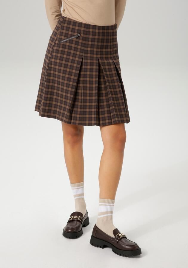 Aniston CASUAL Plooirok met een sierrits voor - Foto 5