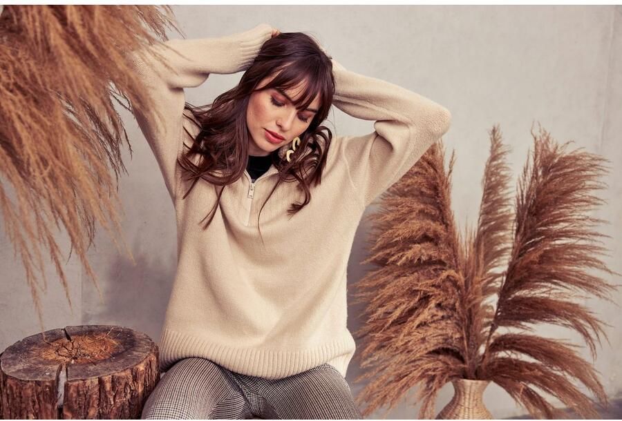 Aniston CASUAL Schipperstrui met een ritssluiting - Foto 12