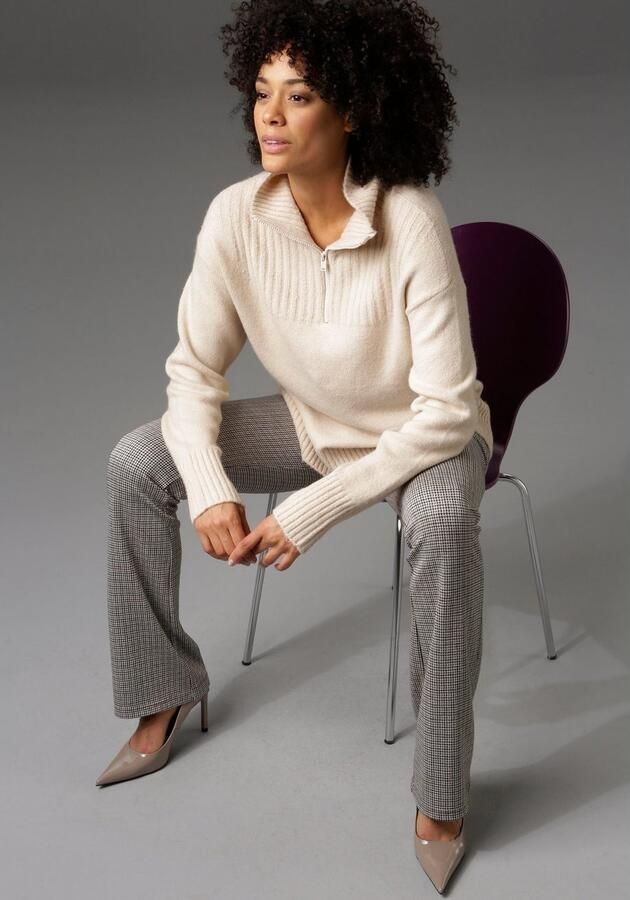 Aniston CASUAL Schipperstrui met een ritssluiting - Foto 7