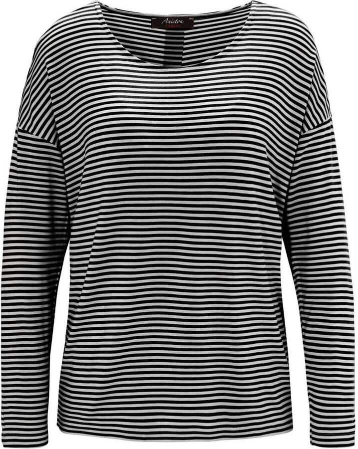 Aniston CASUAL Shirt met lange mouwen de clou: de nep-knopenrij aan de achterkant