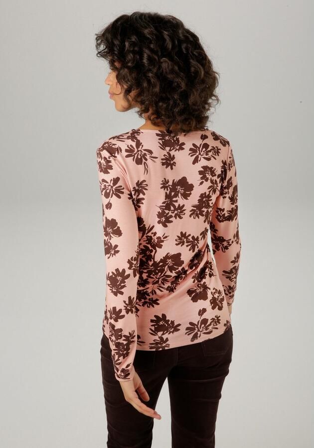 Aniston CASUAL Shirt met lange mouwen met asymmetrische ronde halslijn - Foto 4