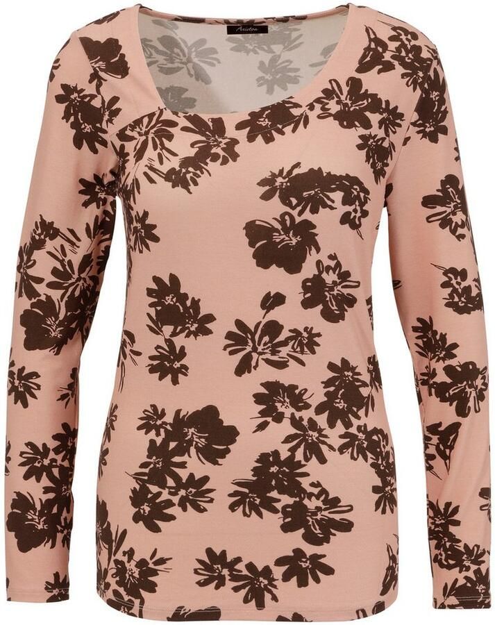 Aniston CASUAL Shirt met lange mouwen met asymmetrische ronde halslijn - Foto 2