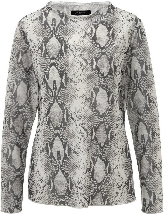Aniston CASUAL Shirt met lange mouwen met kleurharmonieus slangenprint nieuwe collectie - Foto 2