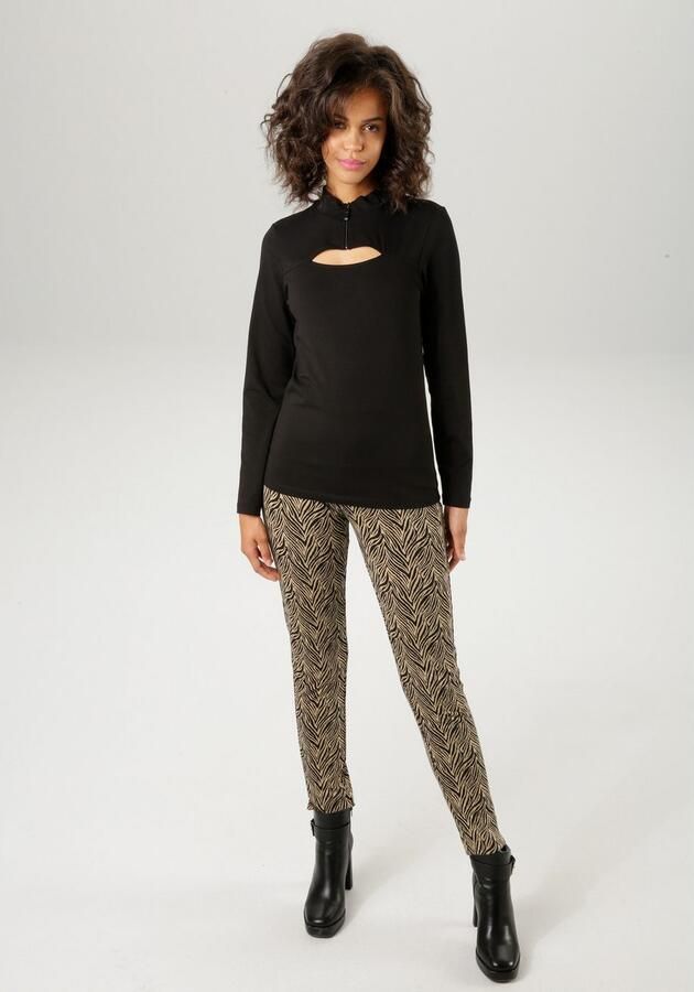 Aniston CASUAL Shirt met lange mouwen met verfijnd cut-out - Foto 6