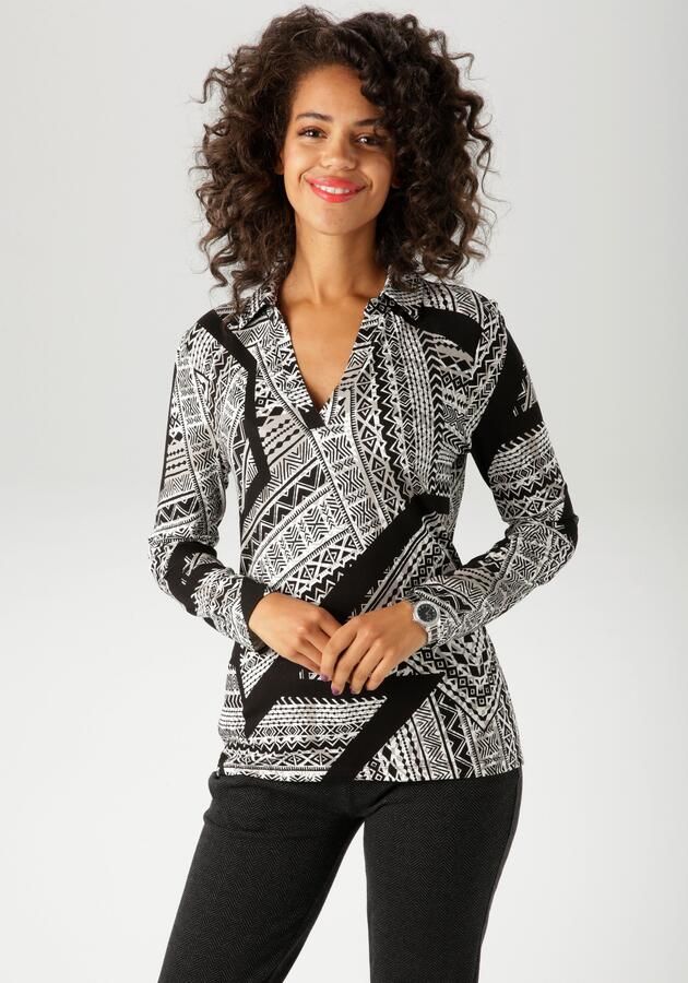 Aniston CASUAL Shirtblouse met grafische patroonmix elk deel uniek nieuwe collectie - Foto 7