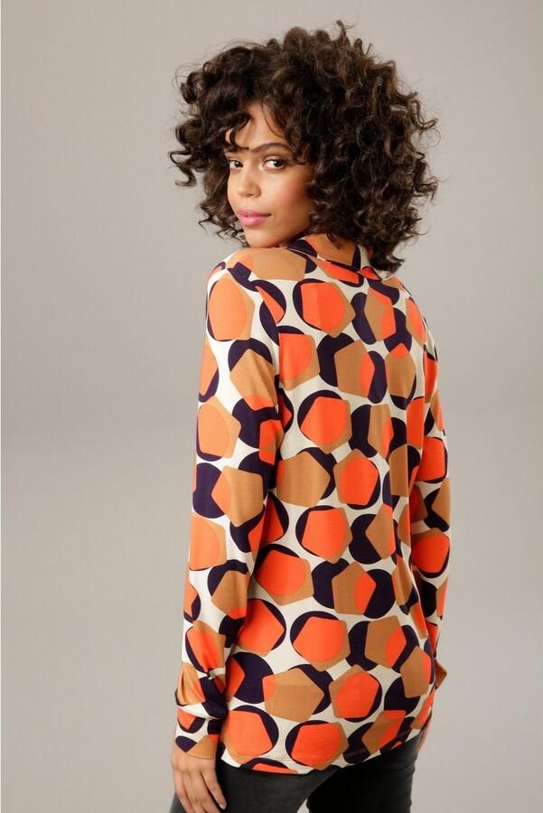 Aniston CASUAL Shirtblouse met trendy retro-patroon elk stuk is uniek - Foto 6