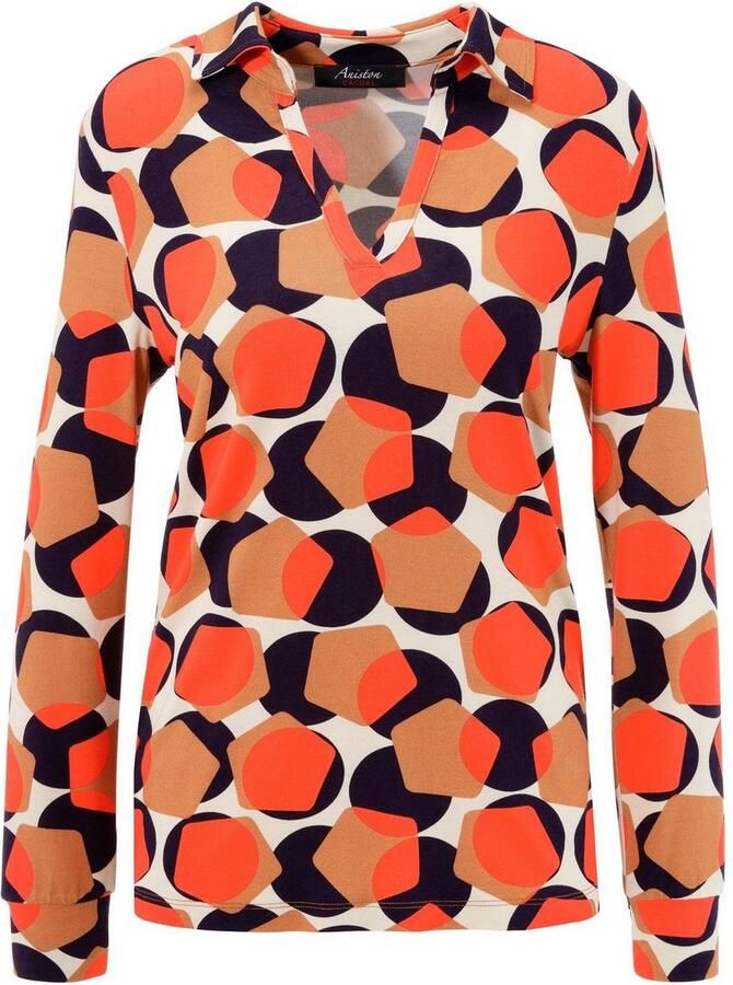 Aniston CASUAL Shirtblouse met trendy retro-patroon elk stuk is uniek