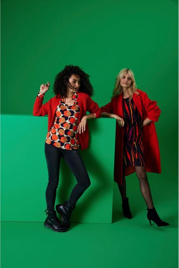 Aniston CASUAL Shirtblouse met trendy retro-patroon elk stuk is uniek - Foto 4