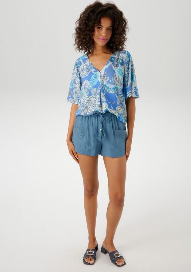 Aniston CASUAL Short versierd met haakapplicaties - Foto 5