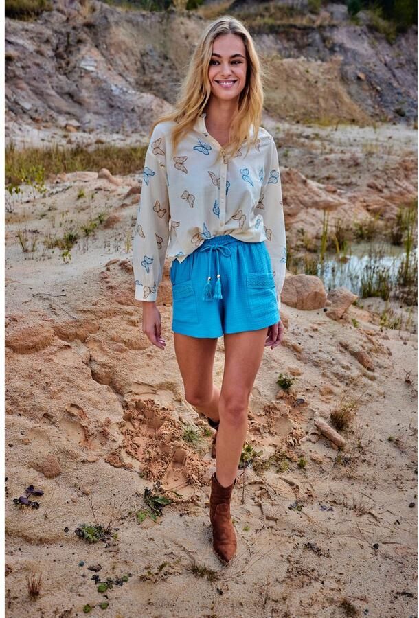 Aniston CASUAL Short versierd met haakapplicaties - Foto 7