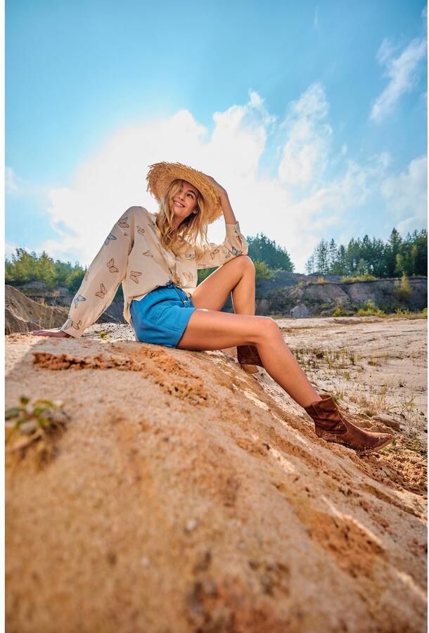 Aniston CASUAL Short versierd met haakapplicaties - Foto 8