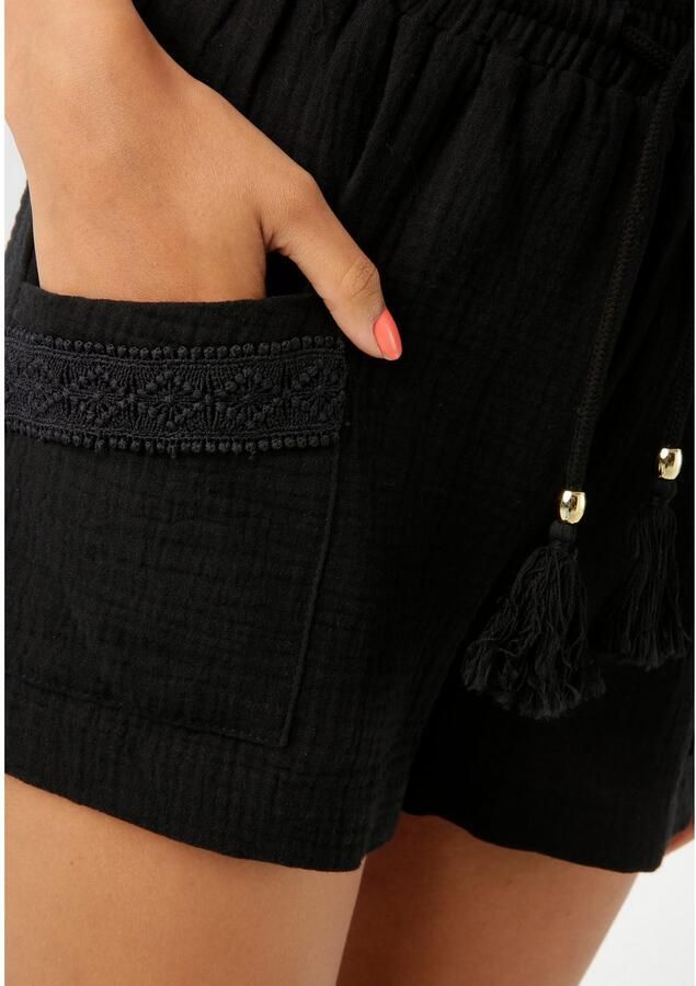 Aniston CASUAL Short versierd met haakapplicaties - Foto 3