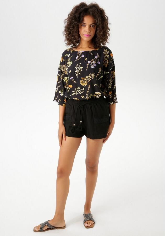 Aniston CASUAL Short versierd met haakapplicaties - Foto 6