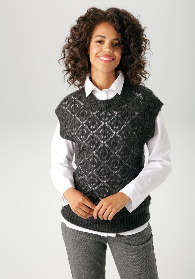 Aniston CASUAL Slip-over met trendy ajour-breiselpatroon nieuwe collectie - Foto 10