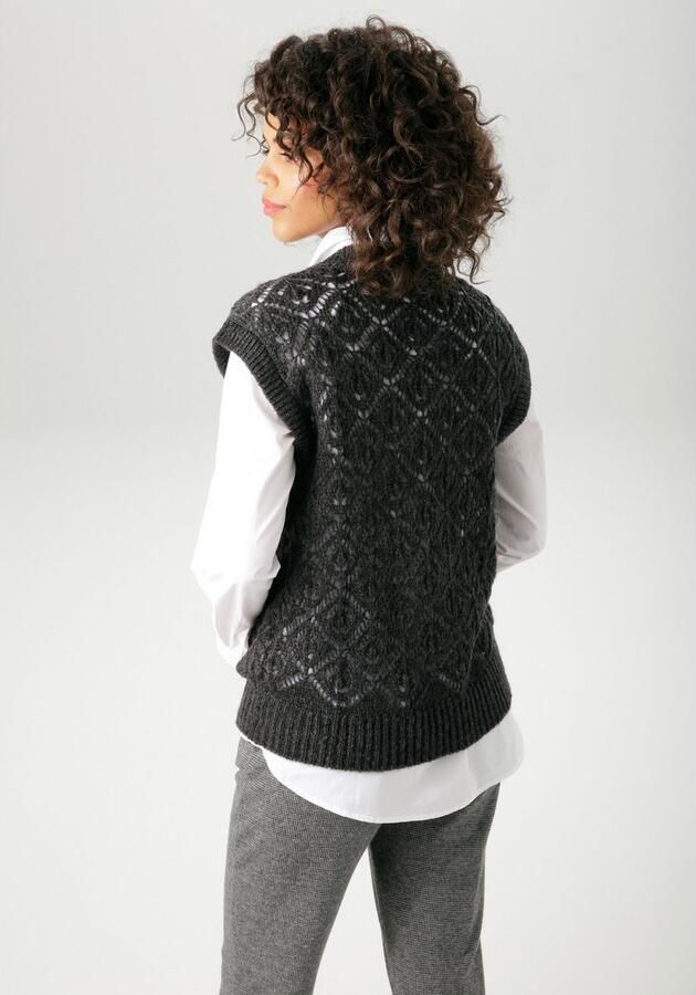 Aniston CASUAL Slip-over met trendy ajour-breiselpatroon nieuwe collectie - Foto 4