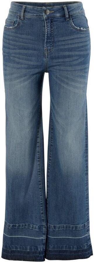 Aniston CASUAL Straight jeans met een trendy wassing op de licht gerafelde zoom - Foto 14